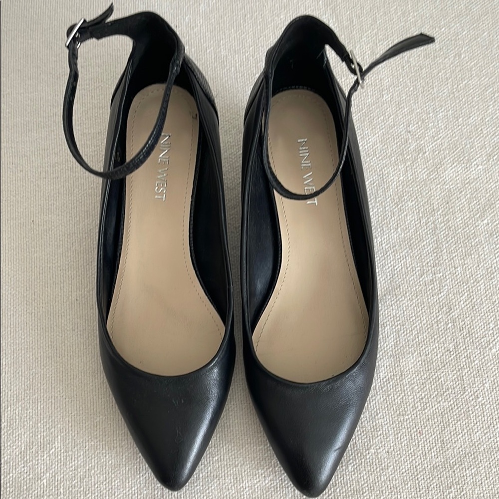 (SOLD) - Nine West Black Heels with Sleek Design